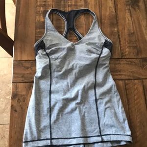Gray Striped Lululemon Tank